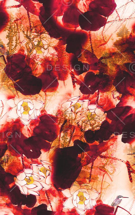 水墨风印花华亿平台图片