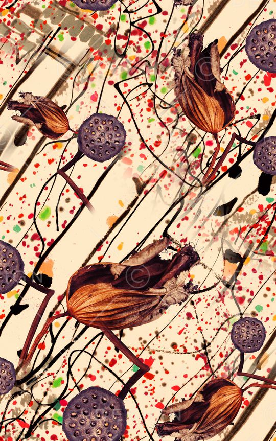 水墨风印花华亿平台图片