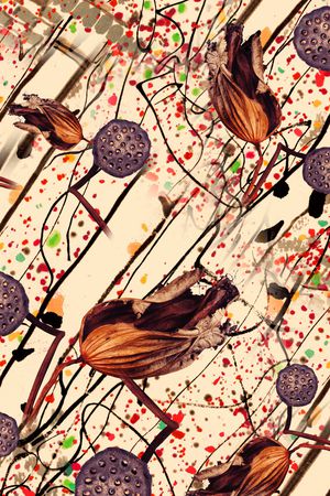 水墨风印花华亿平台图片