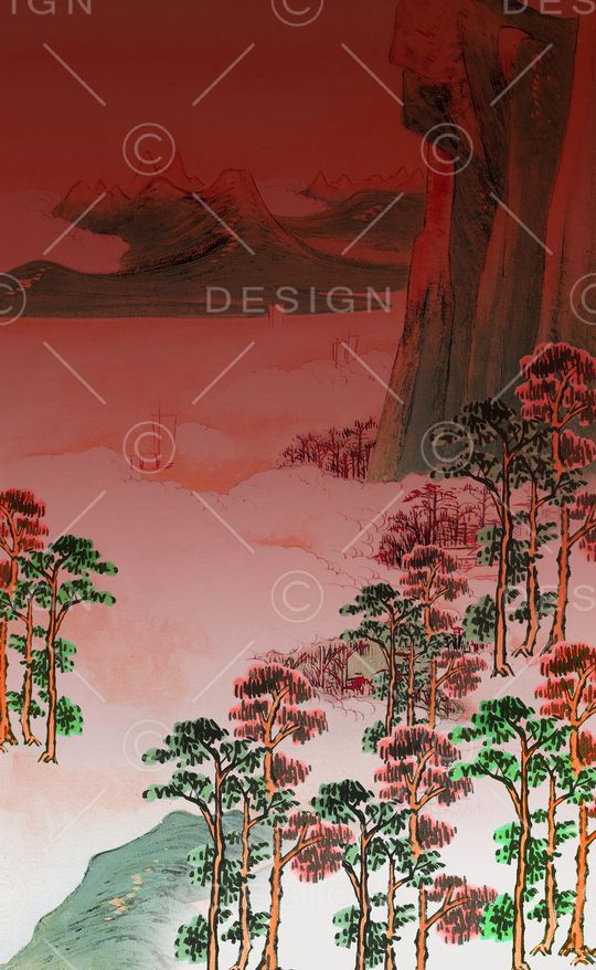 水墨风印花华亿平台图片