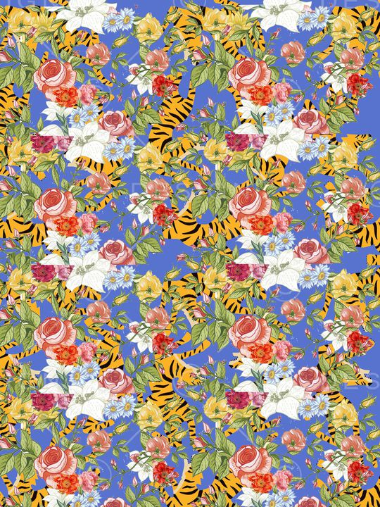 花卉印花华亿平台图片