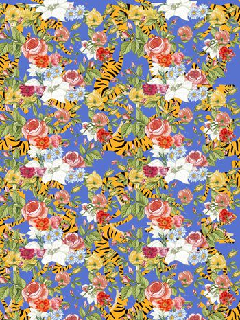 花卉印花华亿平台图片