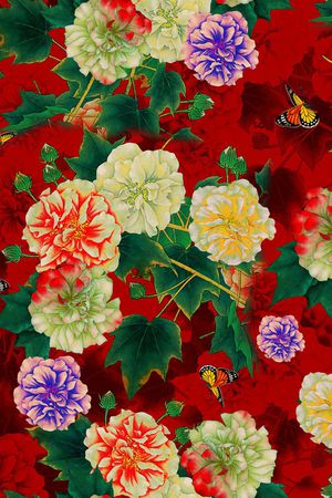 花卉印花华亿平台图片