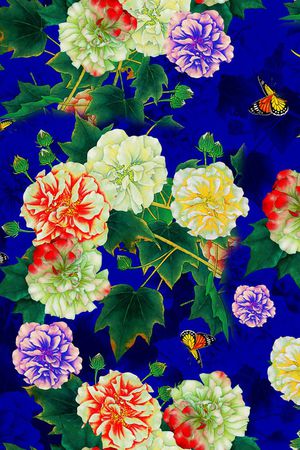 花卉印花华亿平台图片