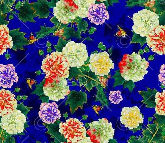 花卉印花华亿平台图片