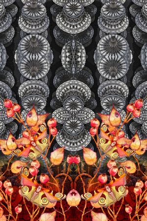 水彩花卉印花华亿平台图片