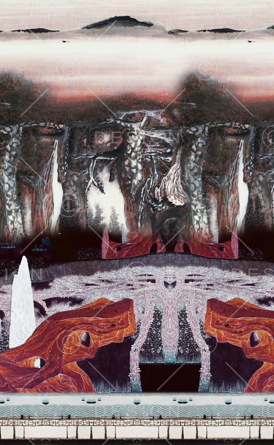 水墨风印花华亿平台图片