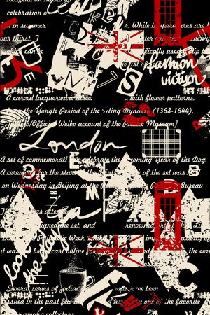 复古文艺英伦风格印花华亿平台图片