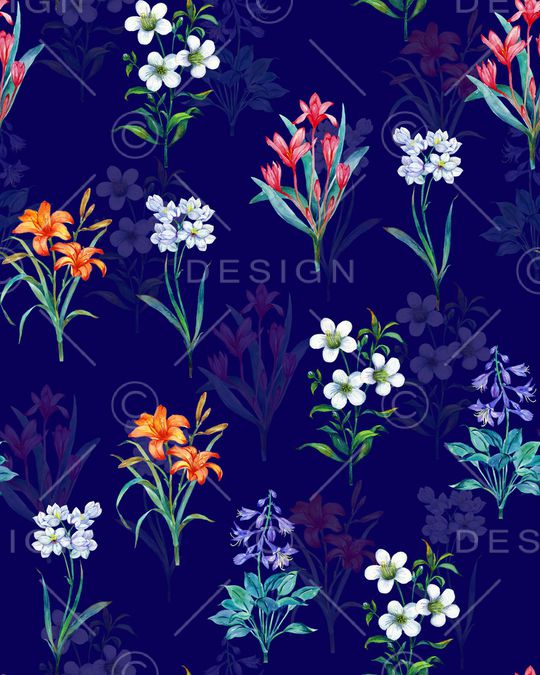 花卉印花华亿平台图片