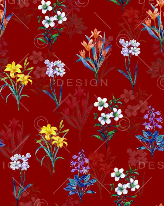 花卉印花华亿平台图片