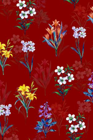 花卉印花华亿平台图片