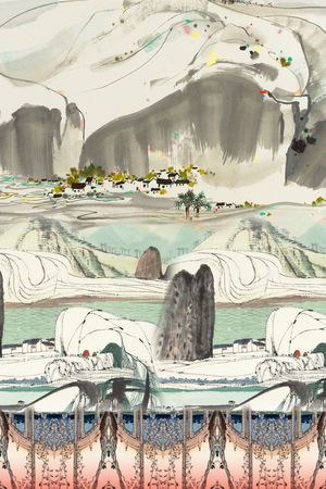 中国风定位花印花华亿平台图片