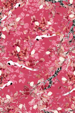 绿植树叶印花华亿平台图片