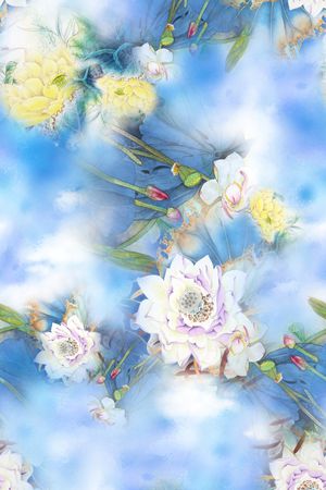 花卉印花华亿平台图片