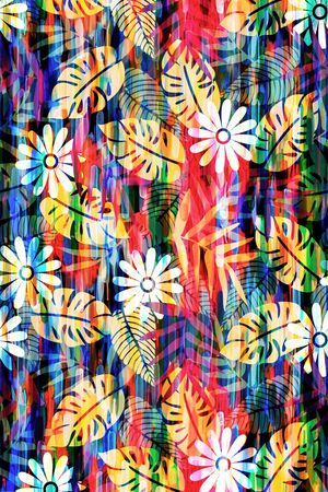 彩底花卉印花华亿平台图片