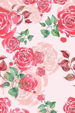 玫瑰花印花华亿平台图片