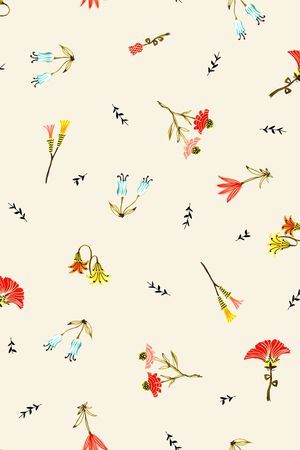 手绘花卉印花华亿平台图片