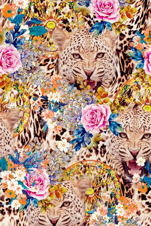 彩底花卉印花华亿平台图片