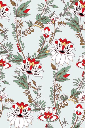 清爽底色花印花华亿平台图片