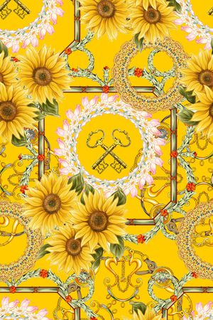 彩底花卉印花华亿平台图片