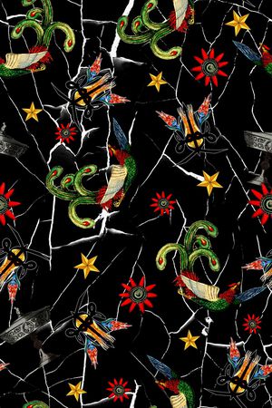 五角星印花华亿平台图片