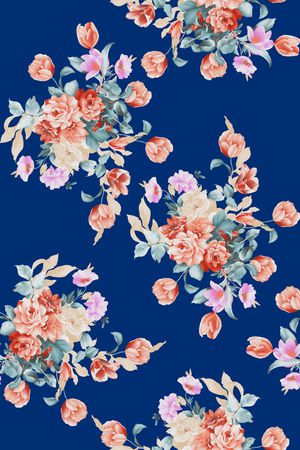 洋阳---花卉印花华亿平台图片