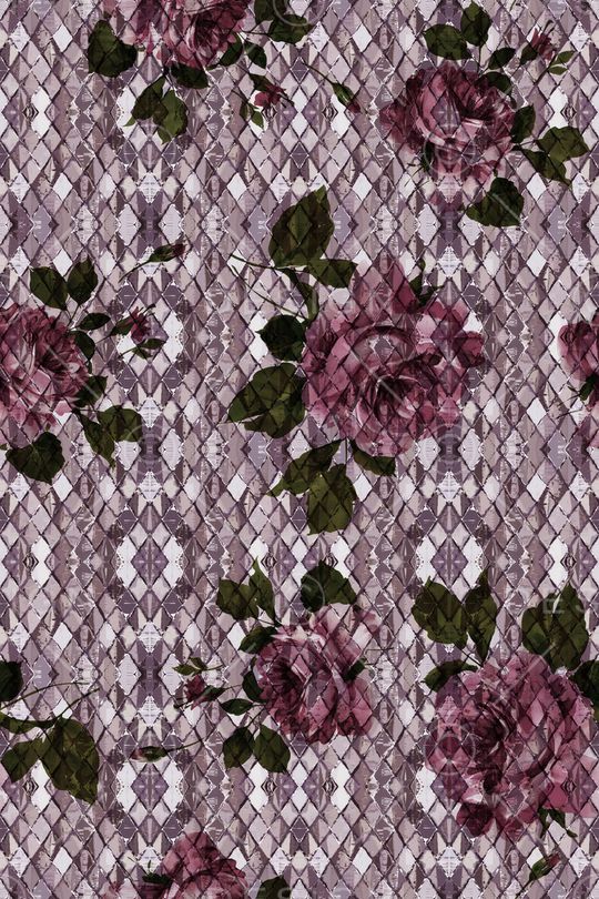 水彩花卉印花华亿平台图片