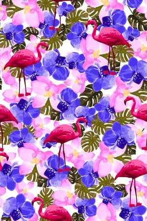 水彩花卉印花华亿平台图片