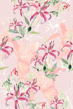 花卉印花华亿平台图片