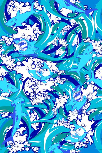 鲨鱼印花华亿平台图片