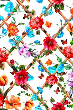 花卉印花华亿平台图片