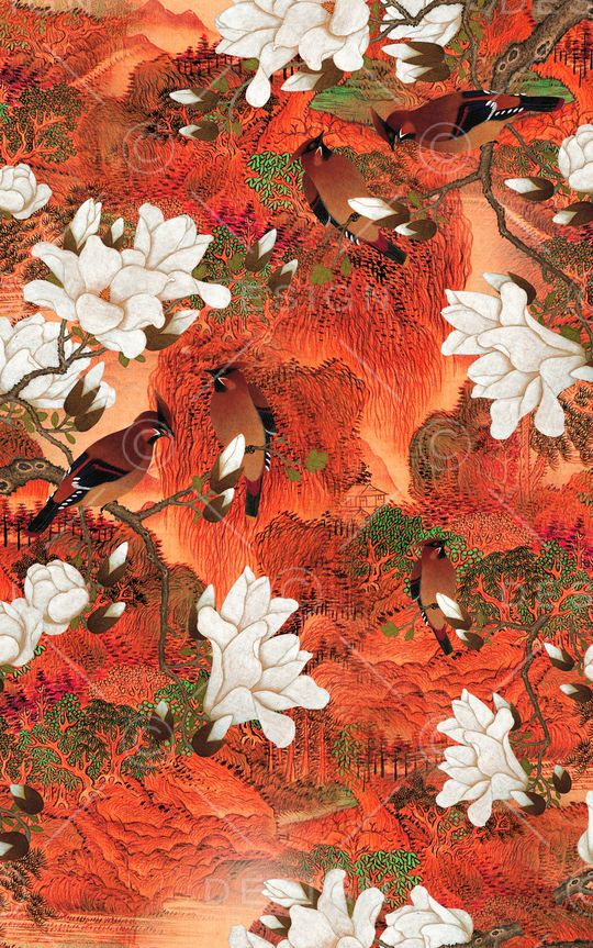 花卉印花华亿平台图片