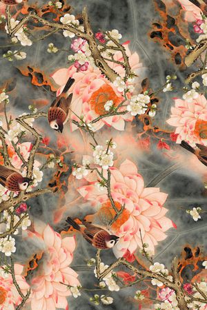 花卉印花华亿平台图片