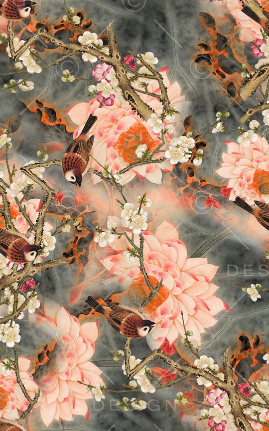 花卉印花华亿平台图片