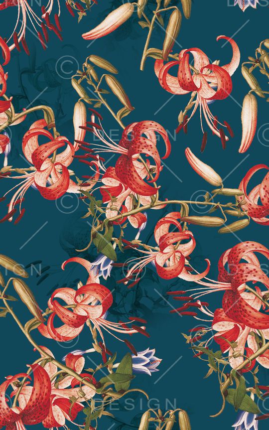 花卉印花华亿平台图片