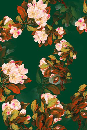 花卉印花华亿平台图片