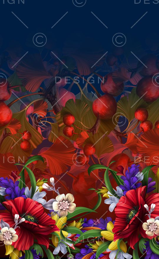 花卉印花华亿平台图片