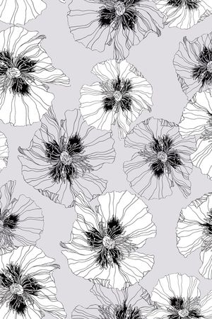 线条花卉印花华亿平台图片