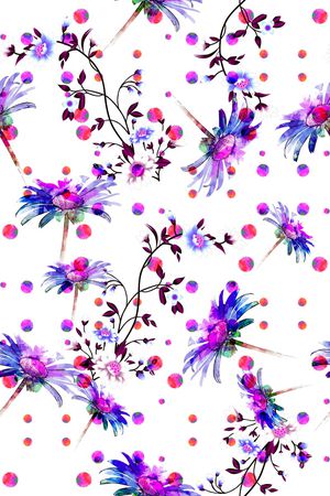 清爽底花卉印花华亿平台图片