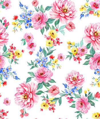 915009-牡丹玫瑰写意花卉原创手绘 -1