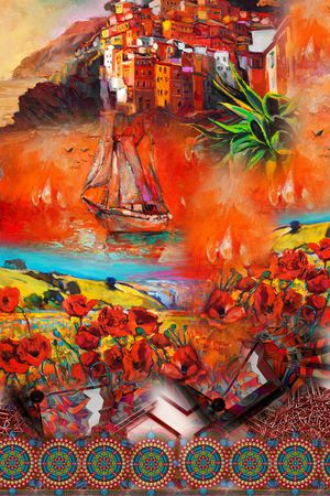 民族风印花华亿平台图片