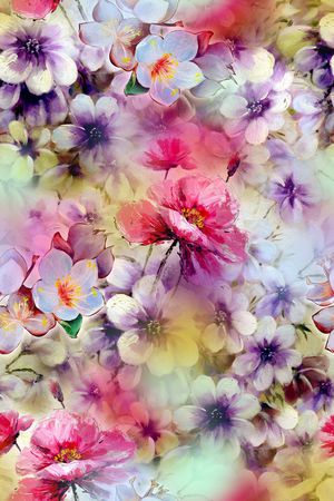 花卉印花华亿平台图片