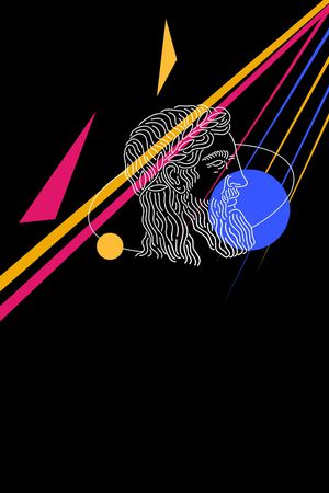 几何男装印花华亿平台图片