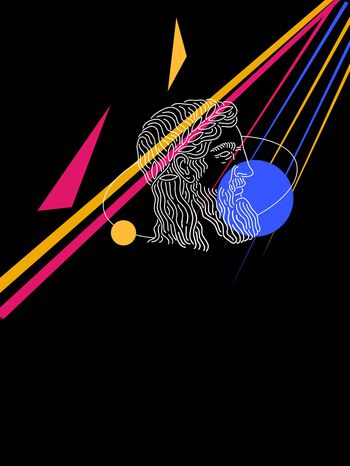 几何男装印花华亿平台图片