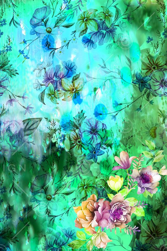 花卉印花华亿平台图片