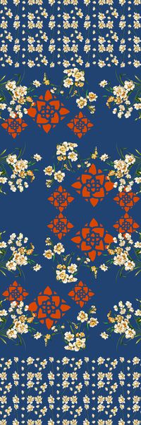 风格化花卉印花华亿平台图片