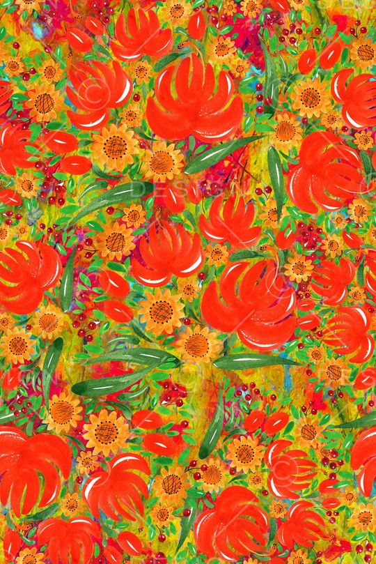 花卉印花华亿平台图片