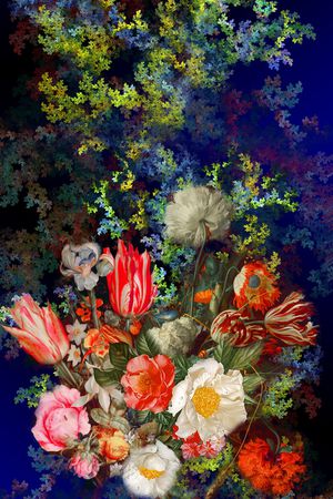 花卉印花华亿平台图片