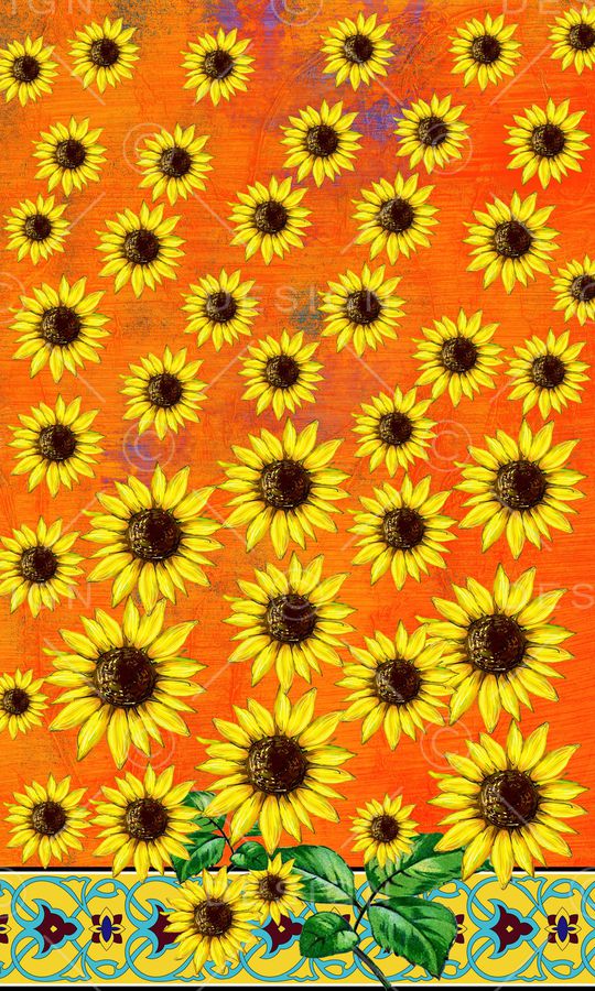 向日葵印花华亿平台图片