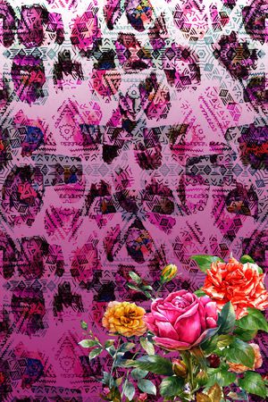 花卉印花华亿平台图片